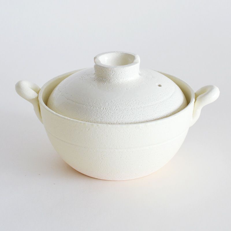 ごはん2合炊き　煮込み土鍋 ホワイト