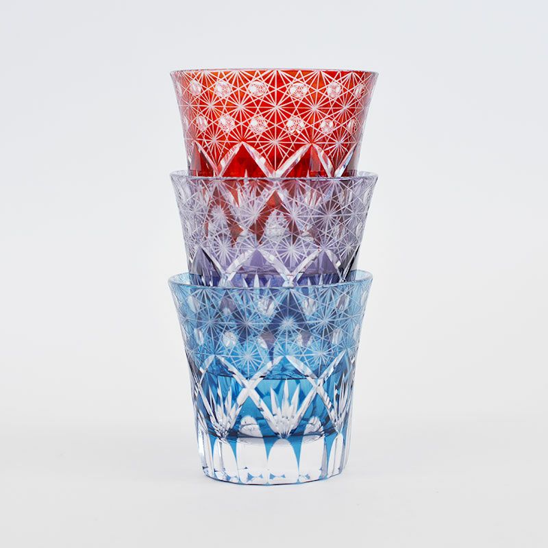 切子 オールドグラス 響 バイオレット｜和食器通販｜織部 Online Store 