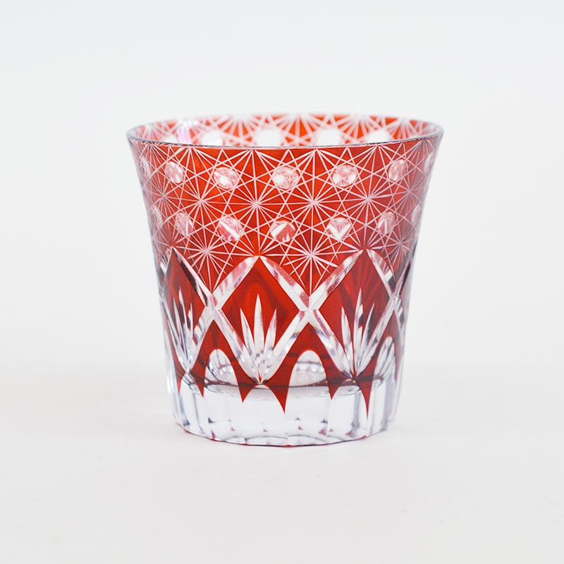 切子 オールドグラス 響 レッド｜和食器通販｜織部 Online Store