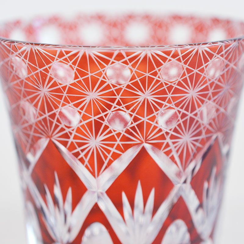 切子 オールドグラス 響 レッド｜和食器通販｜織部 Online Store