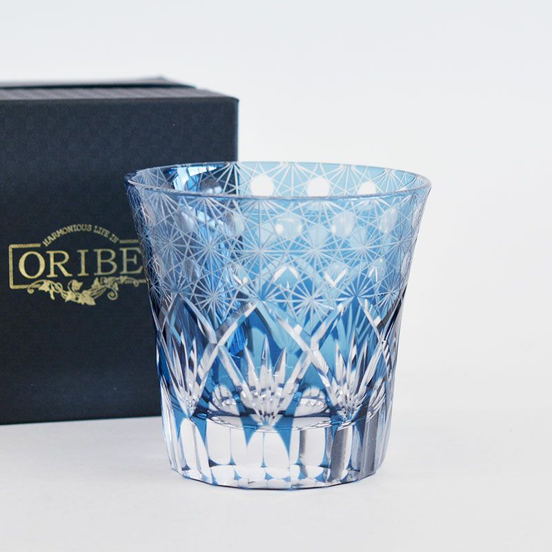 切子 オールドグラス 響 ブルー｜和食器通販｜織部 Online Store