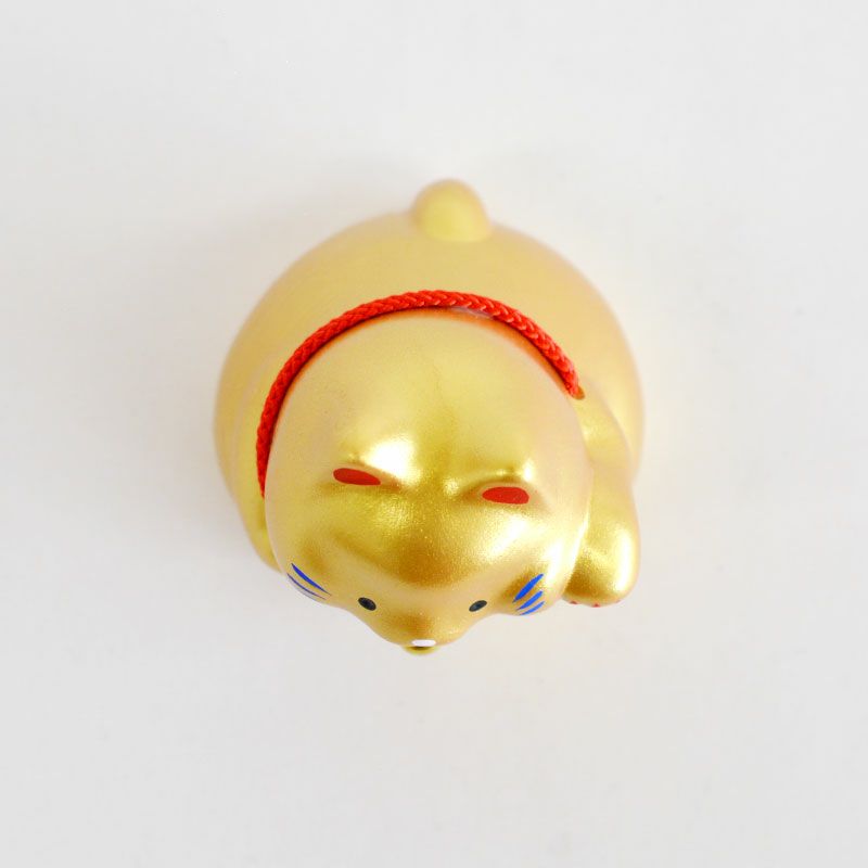 Amazon.co.jp: ご縁猫 福あつめ(L-SIZE 金 Gold）右手あげ/陶器