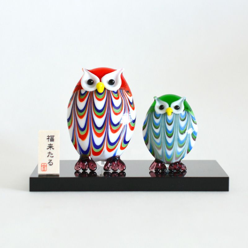 屋久杉夫婦ふくろう彫り物・置物115 | 屋久杉彫り物・置物 | 屋久杉堂