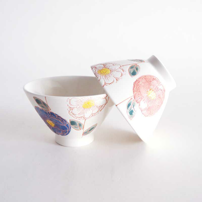 花飾り茶碗＆箸 ペア｜和食器通販｜織部 Online Store【公式】