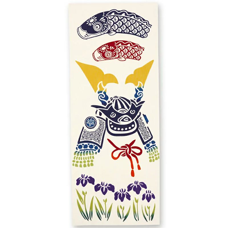 注染手拭い　兜飾り