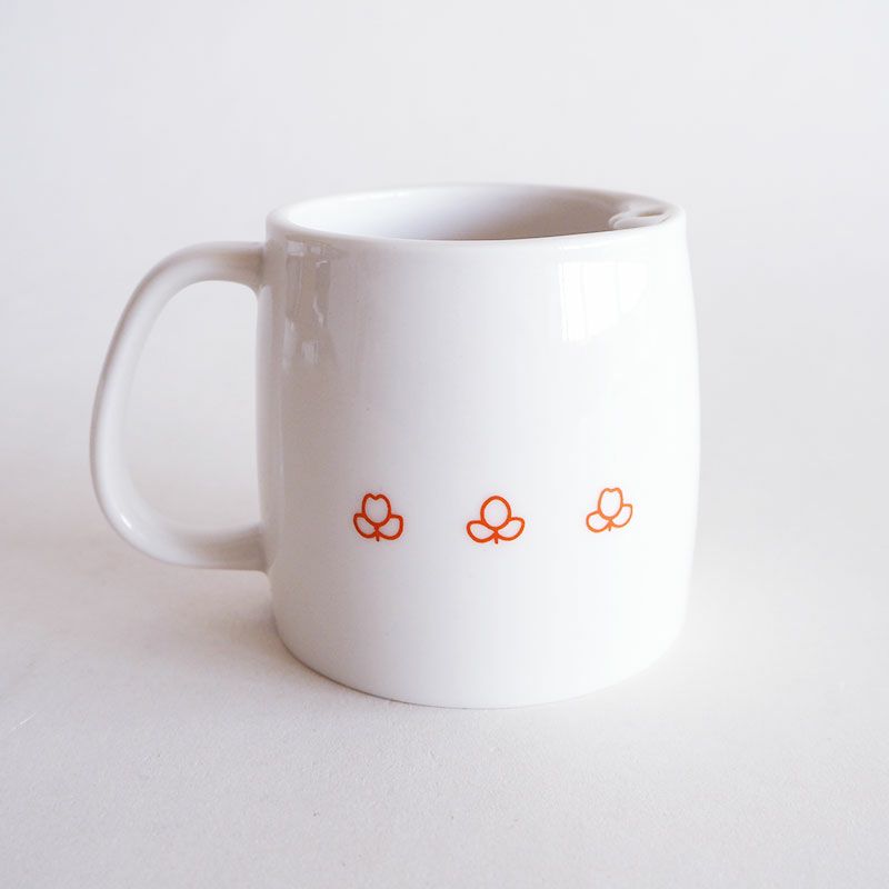 対面に可愛らしい花のイラスト