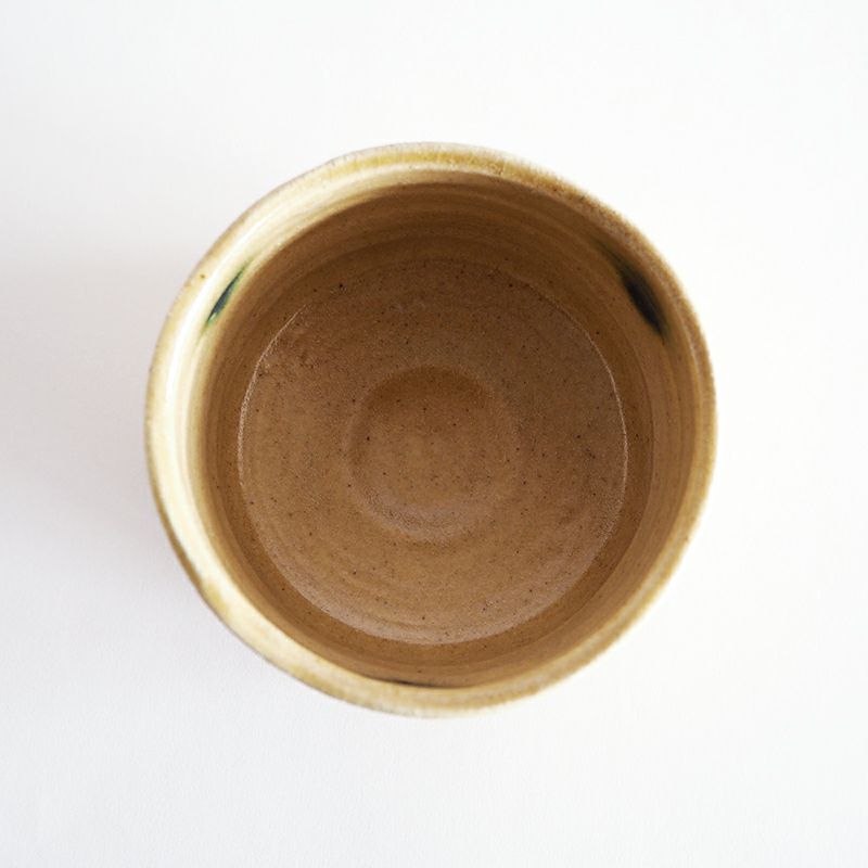 黄瀬戸 釜置板 江戸 明治 茶道 侘び寂び 秀品 茶碗