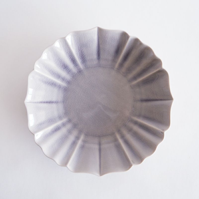 ラッフルラウンドプレート パープル｜和食器通販｜織部 Online Store