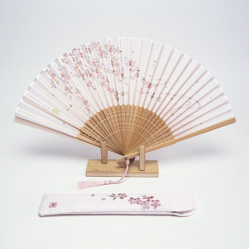 喜美扇子 桜ベージュ