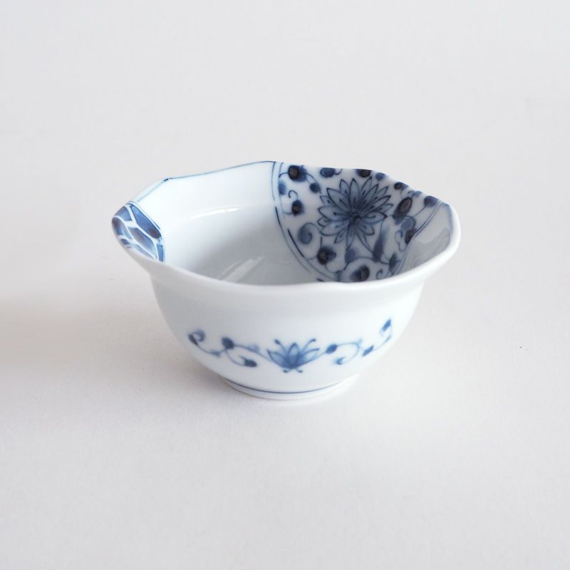 八角珍味鉢 花伊万里