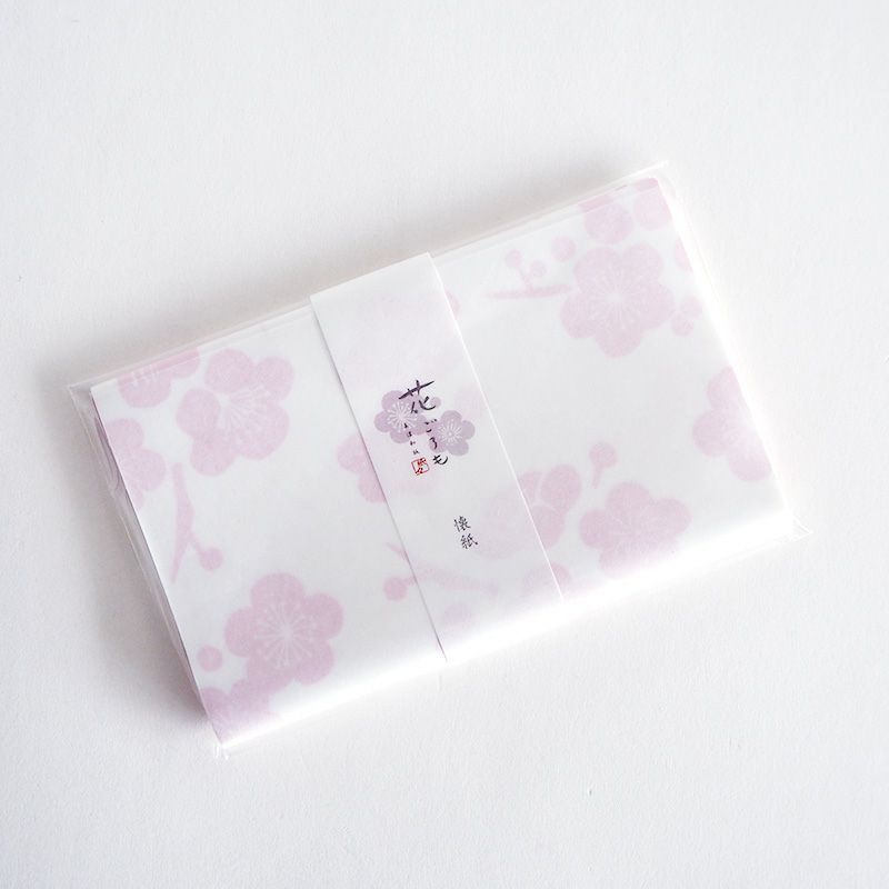 美濃和紙花ごろも 懐紙 紅梅