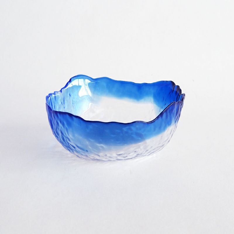 藍吹き ガラスボウル M