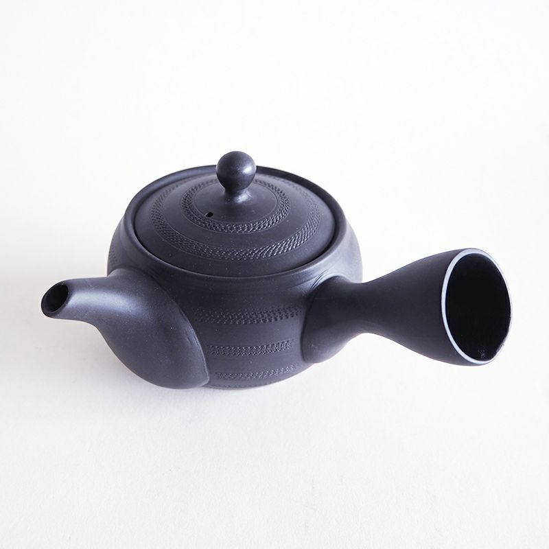 陶聖 黒ツバ 丸ルレット 急須