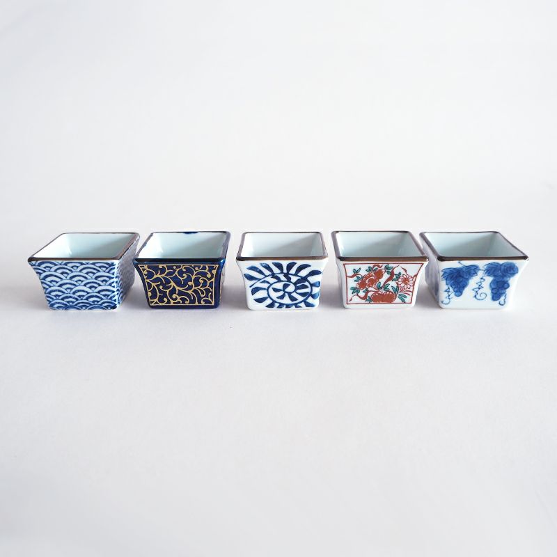 5つの伝統の絵柄を施した器です