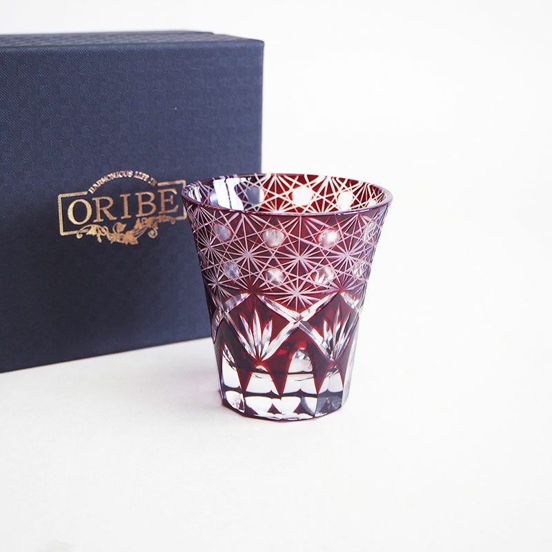 切子 ぐい呑 響 レッド