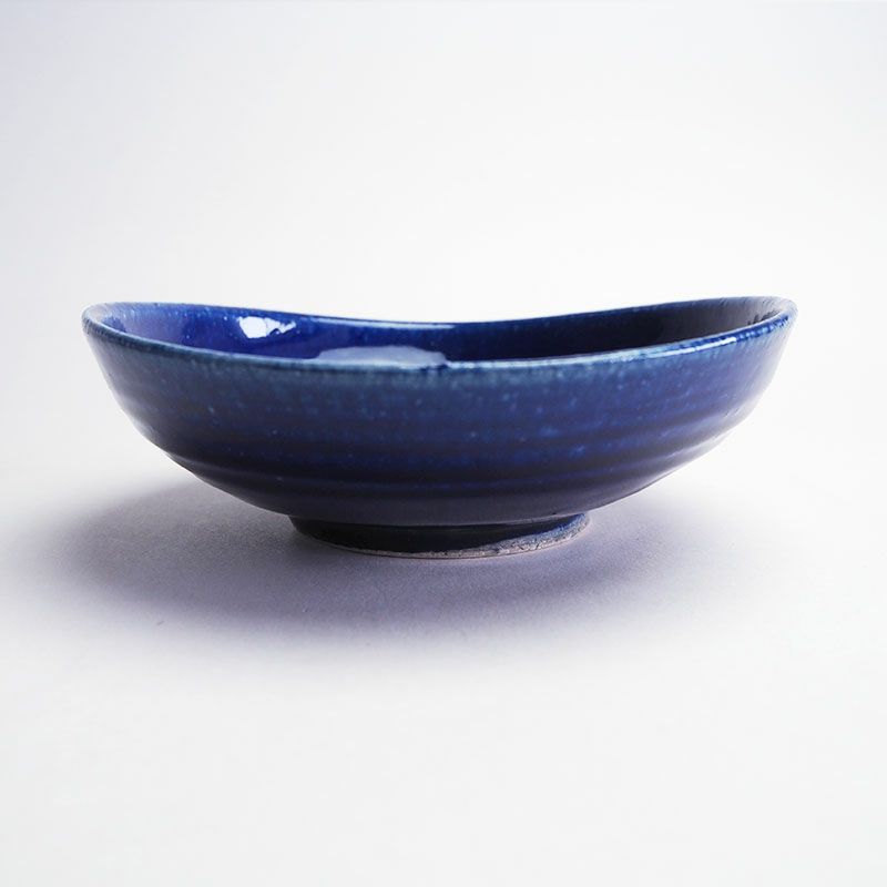 ルリ釉 沓型中鉢｜和食器通販｜織部 Online Store【公式】