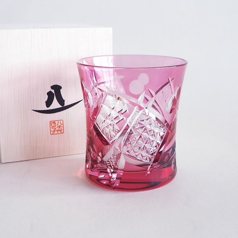 八千代切子タンブラー 小槌柄