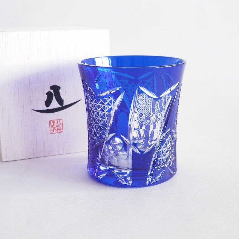 八千代切子タンブラー 矢絣柄