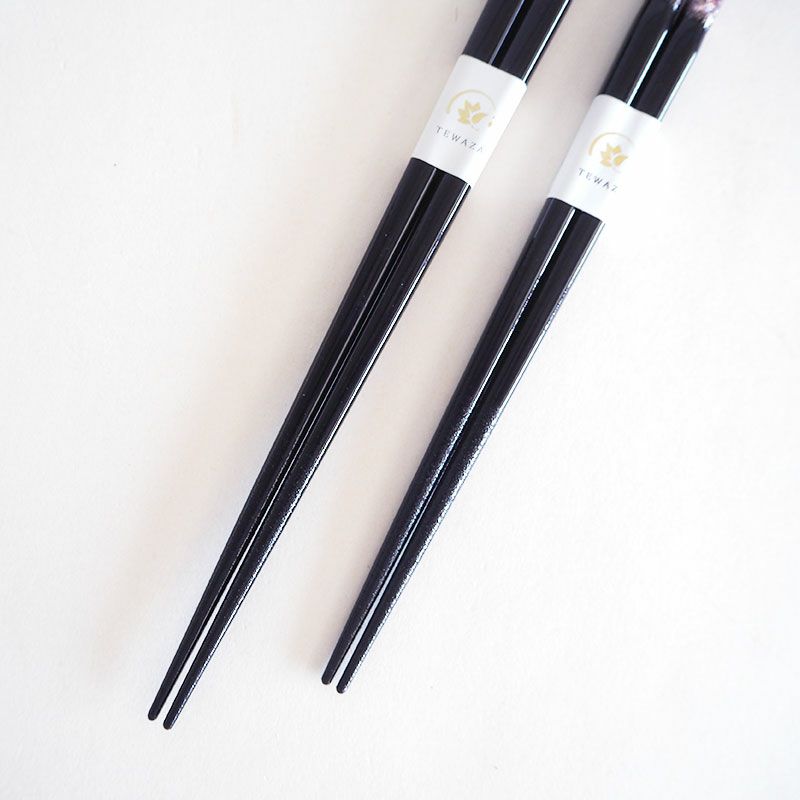 若狭塗の伝統的なお箸、食洗とんぼ玉箸 悠久