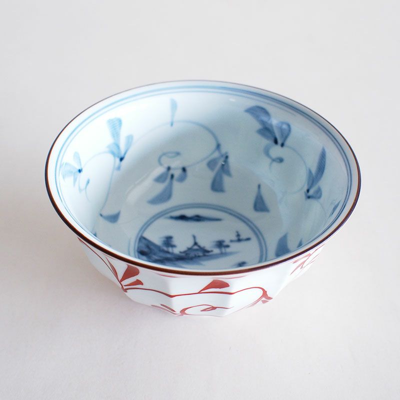 時代山水 蓋丼 赤｜和食器通販｜織部 Online Store【公式】