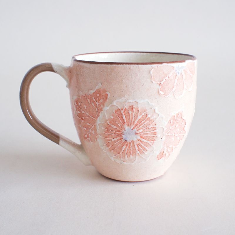 一珍という釉薬を絞り出して絵柄を付ける手法です