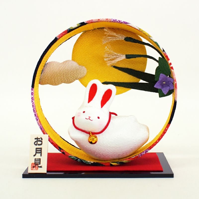 ちりめんお月見跳ねうさぎ