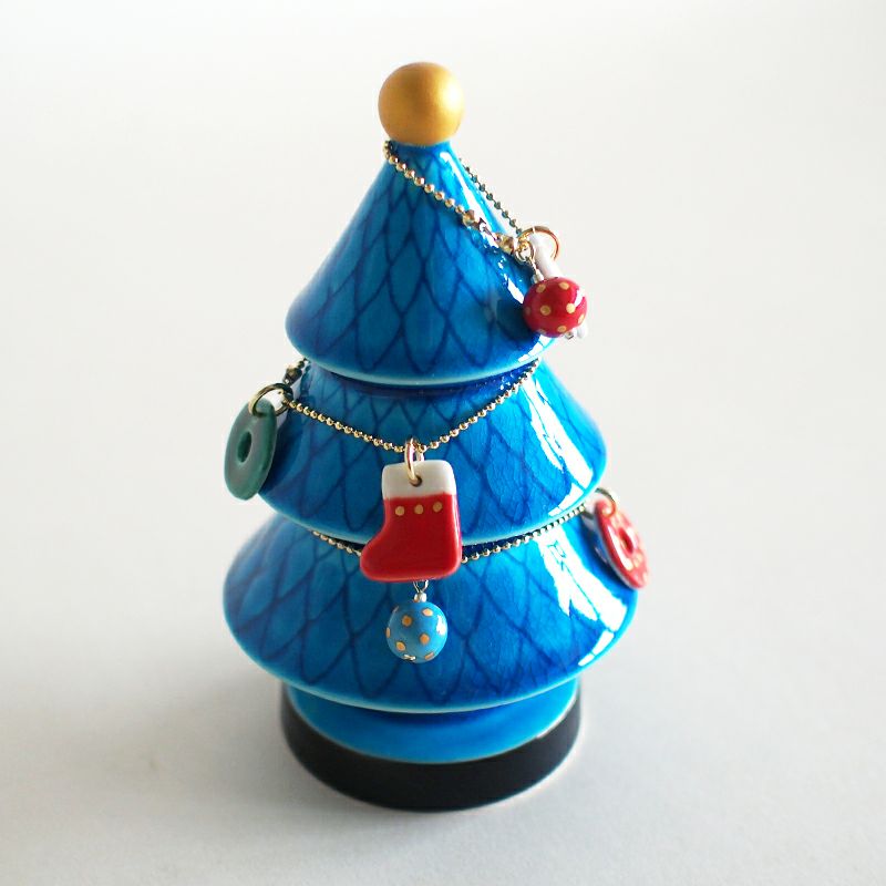 幸兵衛窯　青釉クリスマスツリー