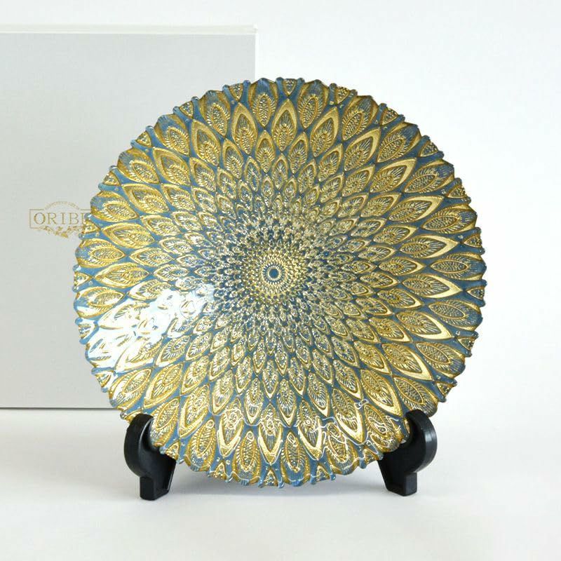 PEACOCK ボウルL ブルーゴールド