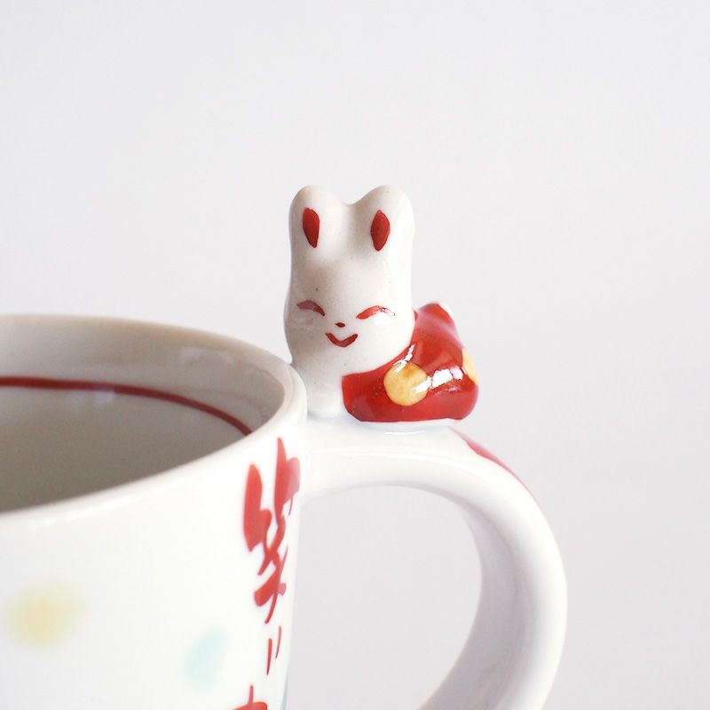 ハンドルにちょこんと乗っかるうさぎ