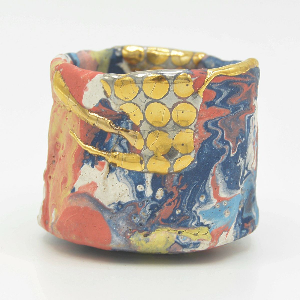 虹色金彩水玉文ぐい呑｜和食器通販｜織部 Online Store【公式】