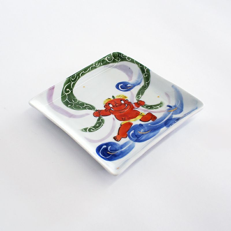 RAKU鬼絵 正角皿（中） 風神｜和食器通販｜織部 Online Store【公式】