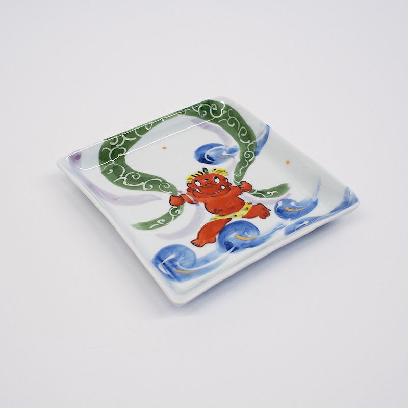 RAKU鬼絵 正角皿（中） 風神｜和食器通販｜織部 Online Store【公式】