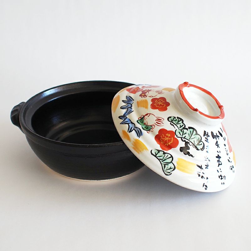 松竹梅うさぎ 直火用 土鍋 8号｜和食器通販｜織部 Online Store【公式】