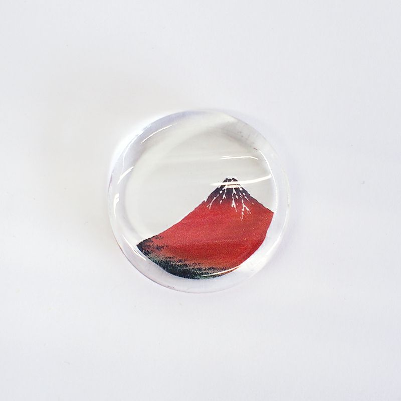 赤富士をデザインしたガラス製の箸置きです