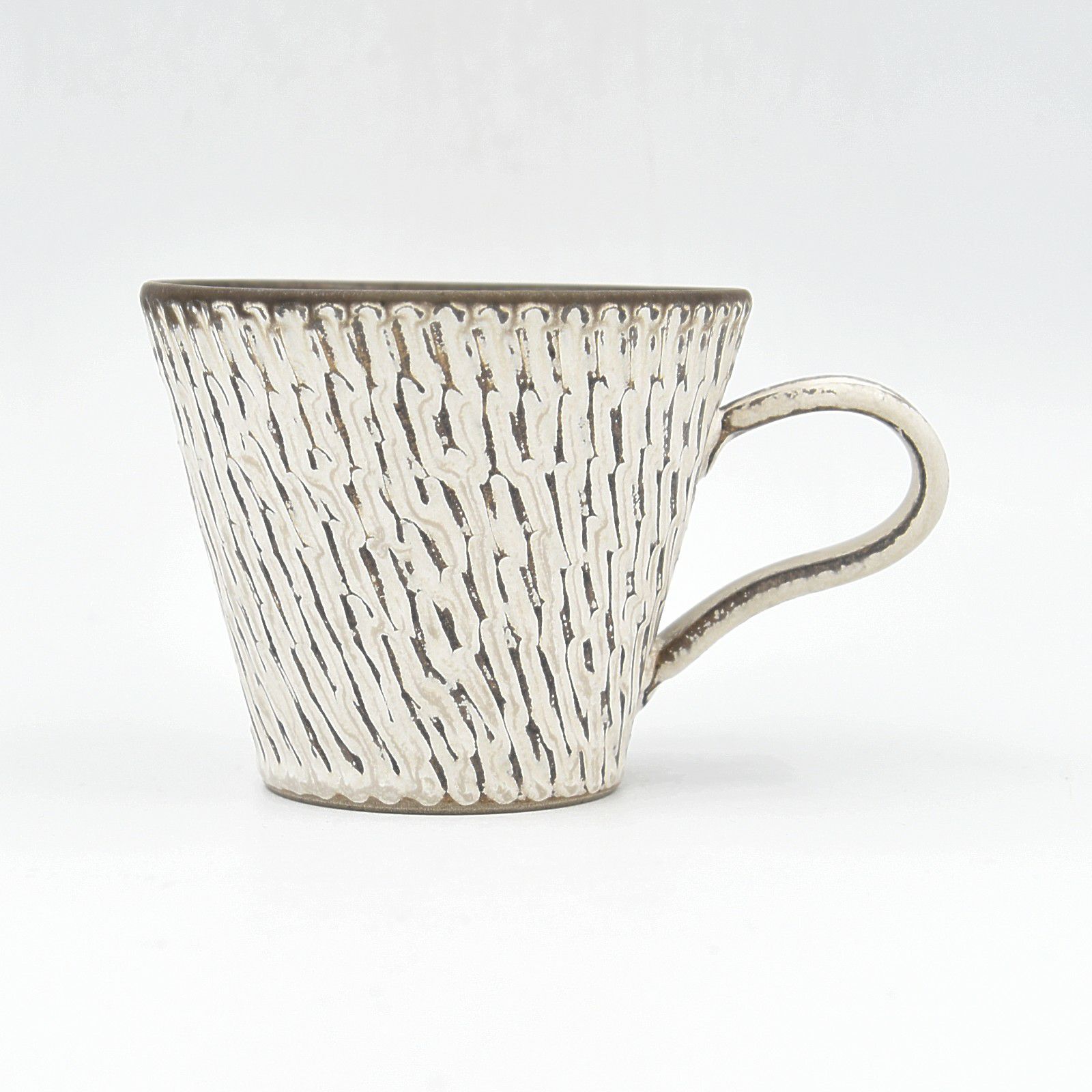 織部　スープマグ　2点 織部 スープマグ 2点 スープマグ 2点セット ホワイト 織部くし目 2点