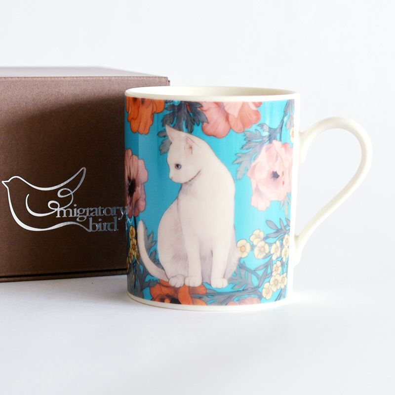 Cat Poppia アンティークマグ 白猫｜和食器通販｜織部 Online Store
