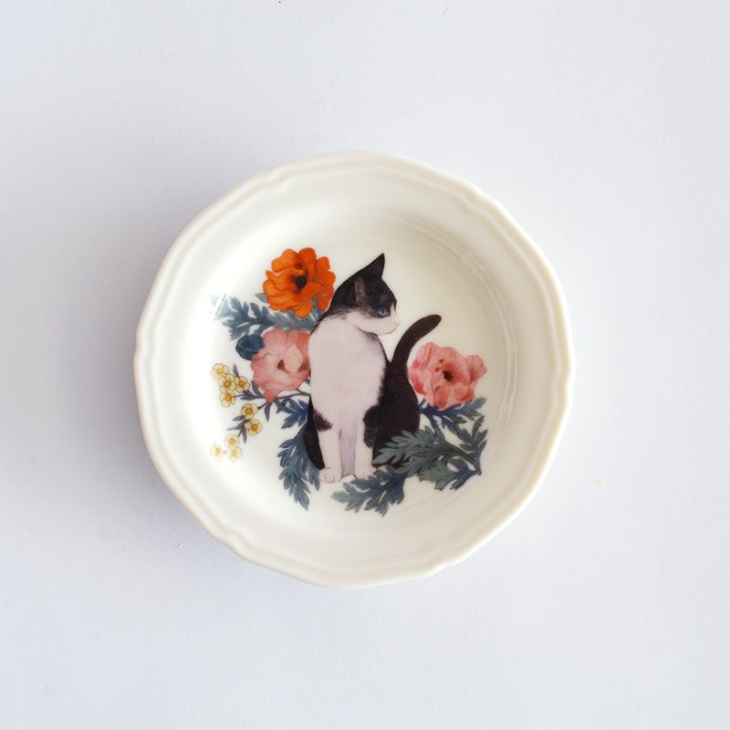Cat Poppia アンティークプレート ハチワレ｜和食器通販｜織部 Online